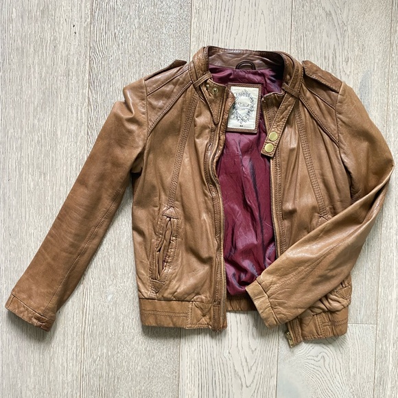 Salad Cognac Leather jacket XS - Picture 1 of 4